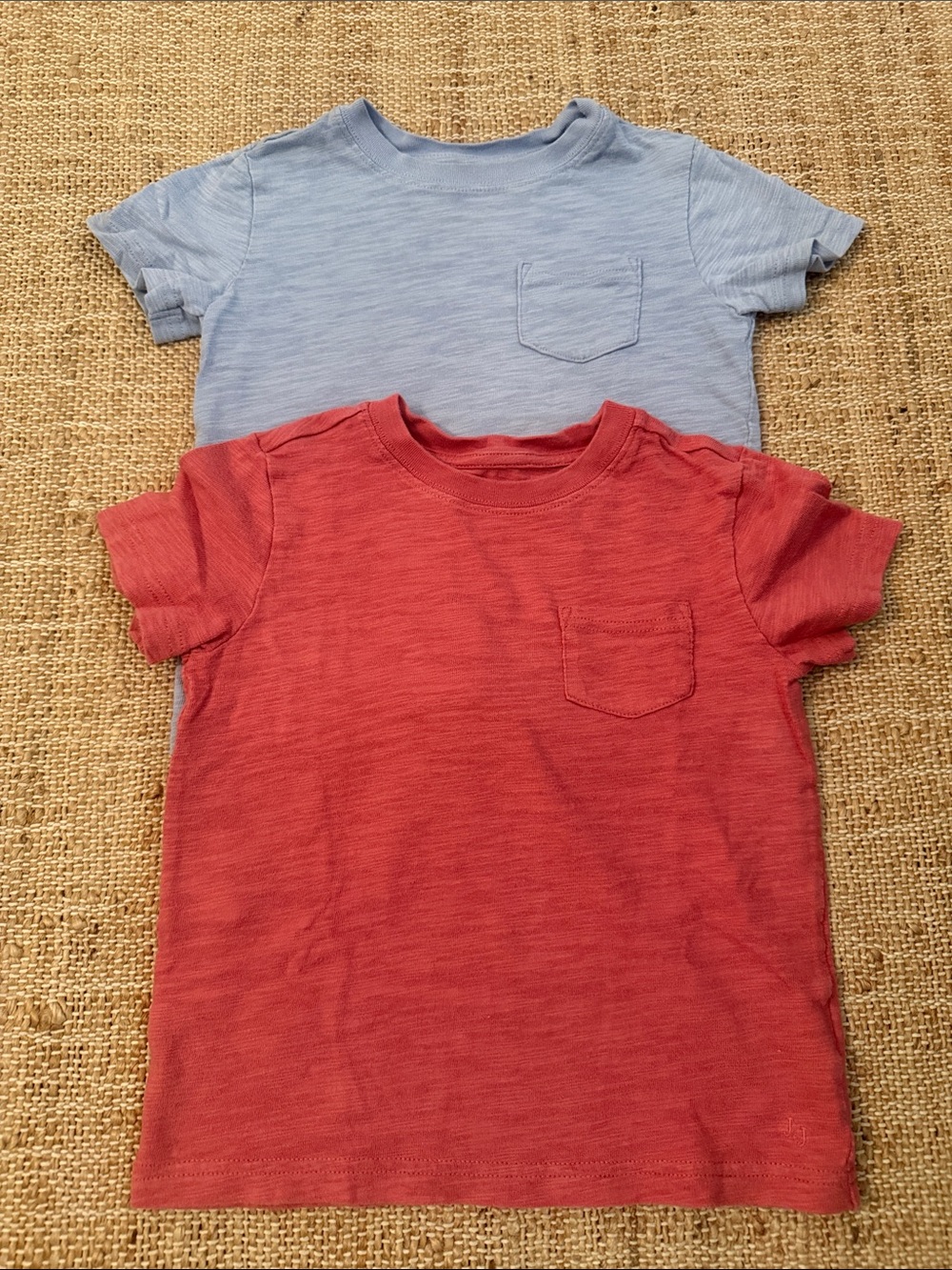 Janie and Jack Slub Pocket Tee Bundle 3T Red Blue